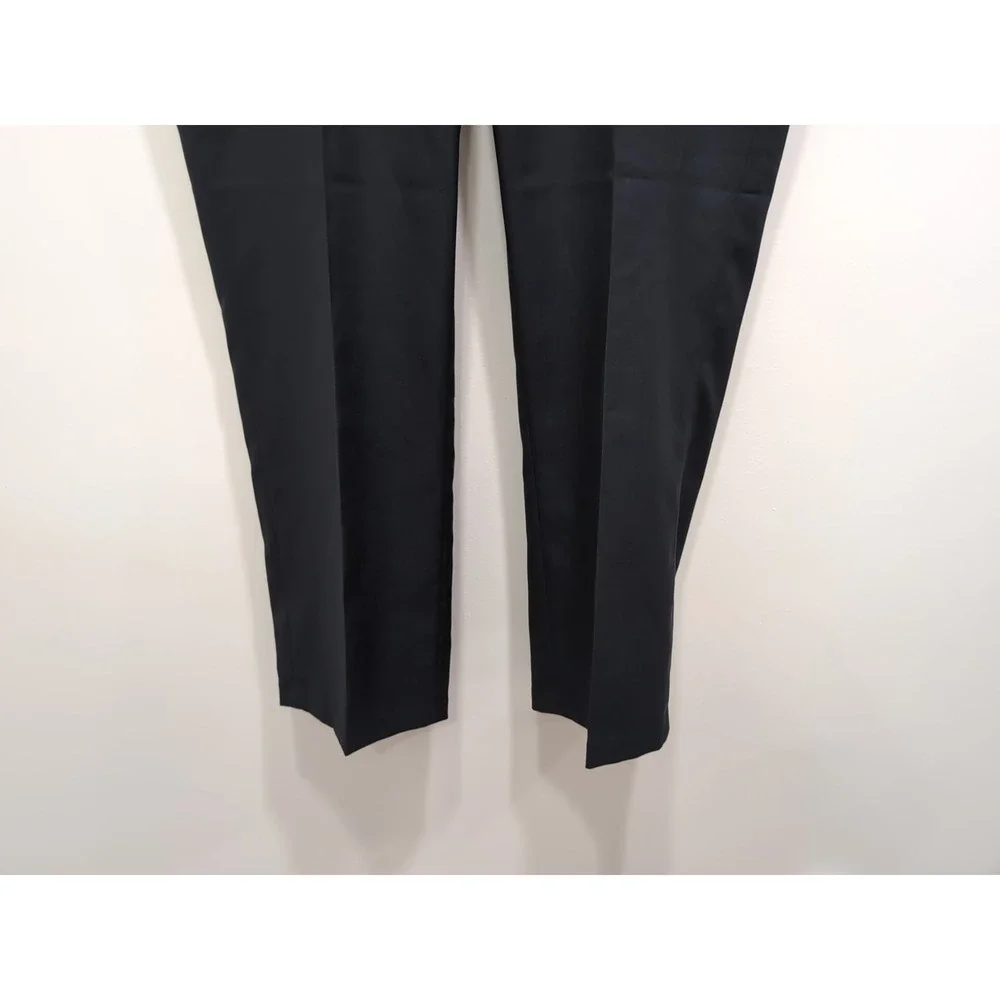 NWT Haggar Dress Pants No Iron Permanent Crease Black‎ Size 42/30